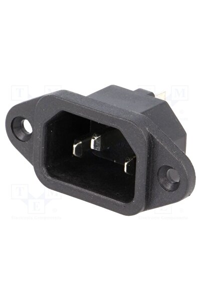 OEM Conector alimentare AC ADAM TECH IEC-A-1, soclu, tată, 10A, 250VAC, C14 (E)