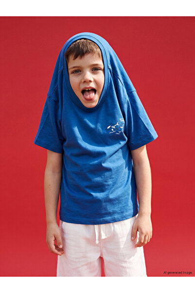 LC Waikiki Alita city boys' t-shirt with oval neck print - the alita city dif...
