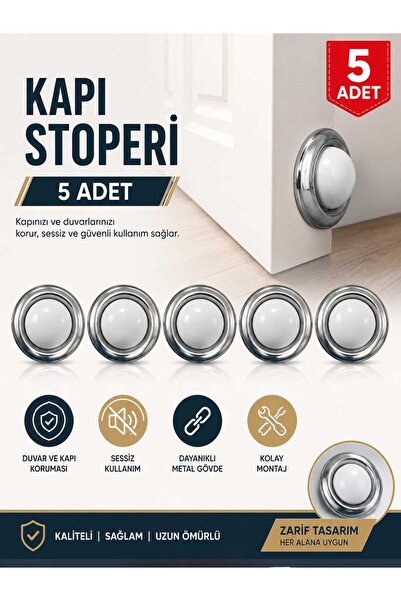 POZİTİF HIRDAVAT Beymes Kapı Stoperi Tamponu Kendinden Yapışkanlı ve Vidalı K...