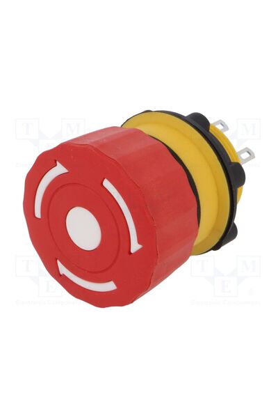 OEM Comutator de siguranţă ONPOW LAS1-A22Y-11TSB, 22mm, Poz.i stab 2, NC + NO...