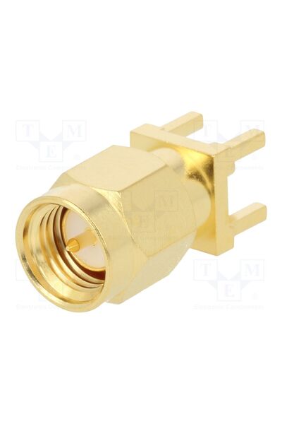 OEM Conector SMA AMPHENOL RF 901-9895-RFX, mufă, tată, drept, 50Ω, THT, pe ca...