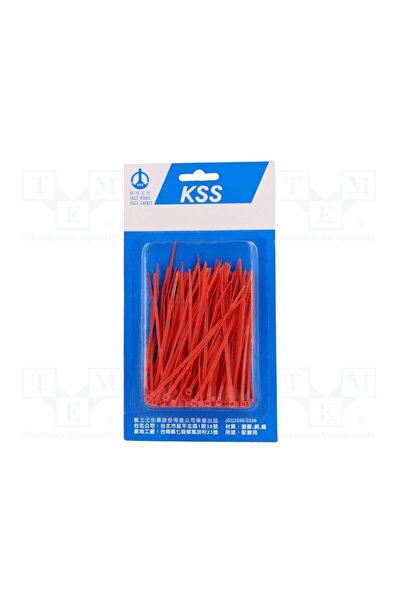 OEM Colier de strângere KSS WIRING PB100-4RD, W 2,5mm, roşie, poliamidă, 78,5...