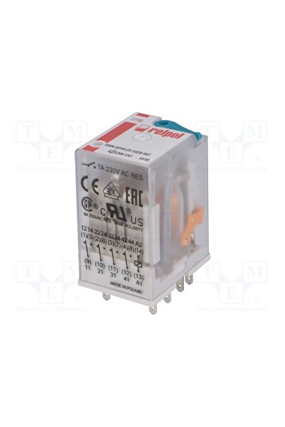 OEM Releu electromagnetic RELPOL R4N2014231024WT, Ubobină 24VDC, 4PDT, Iconta...