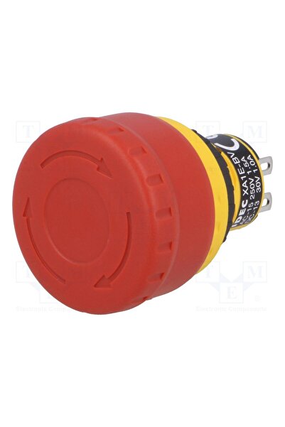 OEM Comutator de siguranţă IDEC XA1E-BV3U02R, 16mm, Poz.i stab 2, NC x2, roşi...