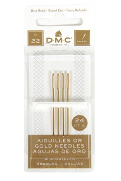 Dmc Set ace de cusut tapiserie/punct in cruce DMC, gold, marimea 22