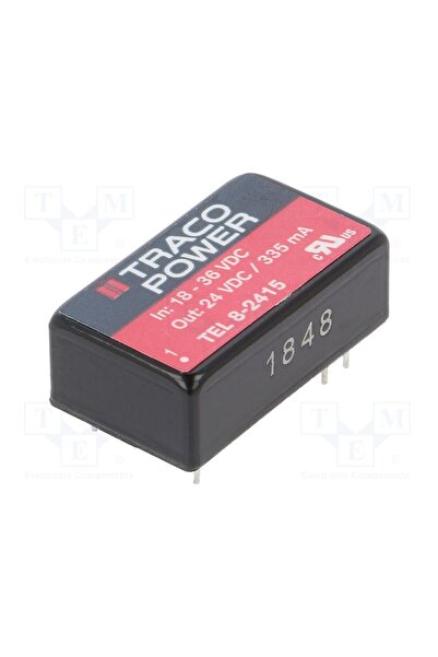 OEM Convertor DC/DC TRACO POWER TEL8-2415, 8W, Intrare 18÷36VDC, Ieșire 24VDC...