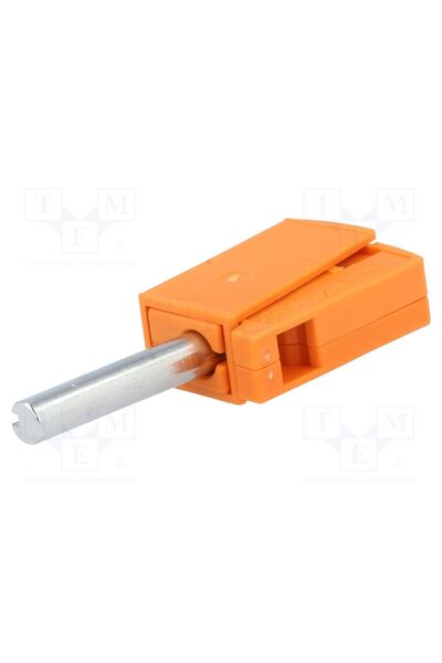OEM Conector de laborator banană 4mm WAGO WGO-215211, mufă, 20A, 42V, portocalie