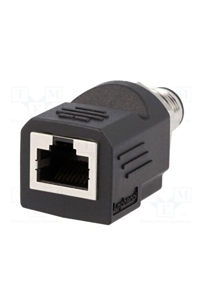 OEM Adaptor AMPHENOL LTW RJS-12D04FM-LS8001, M12 tată,RJ45 soclu, cod D-Ether...