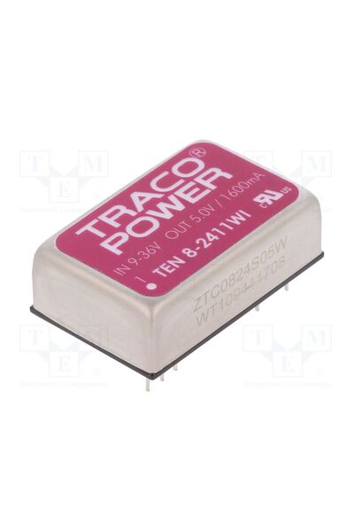 OEM Convertor DC/DC TRACO POWER TEN8-2411WI, 8W, Uintr 9÷36VDC, Uieş 5VDC, Ii...