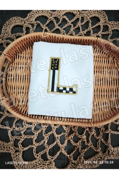 LASETU Checkered Letter L Kitchen Towel 1 Piece (30X50)