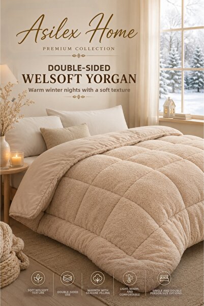 Asilex Home Collection Double Welsoft Quilt, Double-Sided Soft Textured Silic...