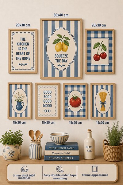 UNT 7-Piece Frame-Looking Modern Painting Set |   Retro & Pop Art |   Living ...