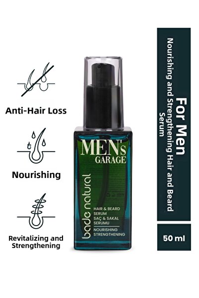 Bade Natural Men's garage hair & beard serum nourishing and deep conditioning...