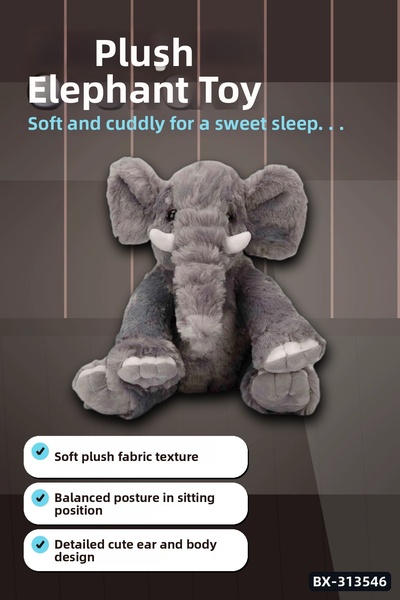 Mercansa Plush Elephant Toy 30 cm Soft and Stuffed - Single Pack, Color Optio...