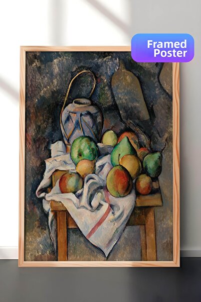Zestia Wooden Framed Post-Impressionist Wall Painting, Still Life with Test a...