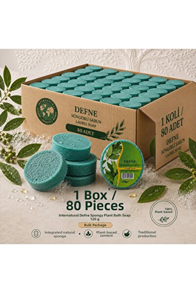 Dermolive إنترناتشورال ديفني صابون الاستحمام العشبي بالإسفنج 80 عبوة (80 × 12...