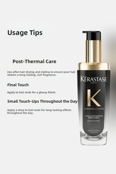 Kerastase زيت الشعر كرونولوجيست لو هويل دو بارفوم، زجاجة بديلة 75 مل