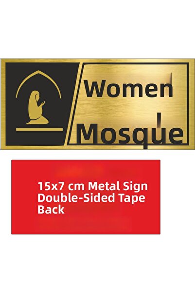 sıradışıhediyem Women's Mosque Warning Sign Has Double-Sided Tape on the Back...