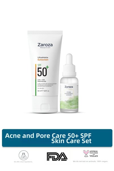 ZAROZA Anti-Pore 50 Factor Skin Care Set Special for Oily Skin