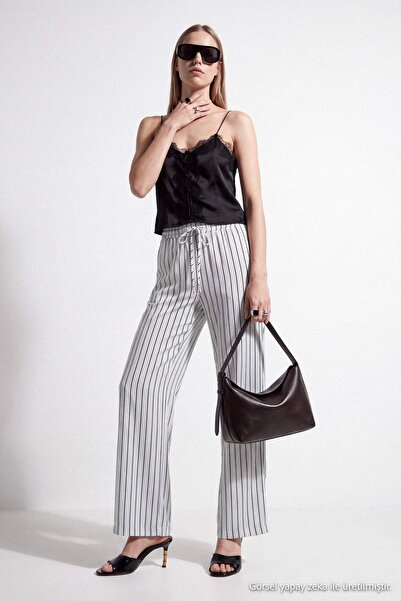 Trendyol Collection White Knitted 100% Viscose Trousers Tbess26Pl00024