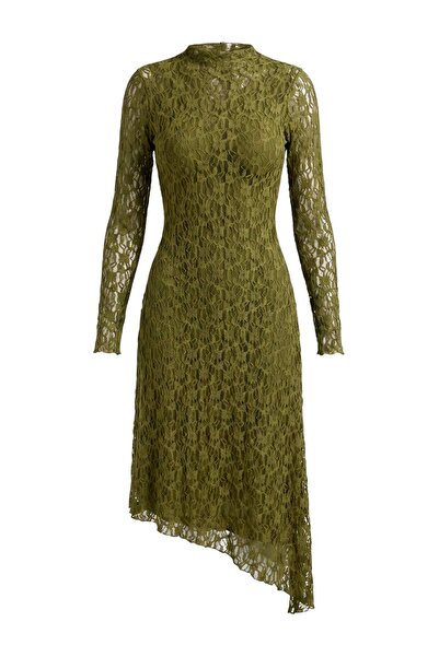 Trendyol Collection Special Collection Khaki Plain Asymmetrical Bodycon/Fitte...