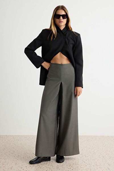 Trendyol Collection Anthracite Skirt-Looking Trousers Twoaw27Pl00089