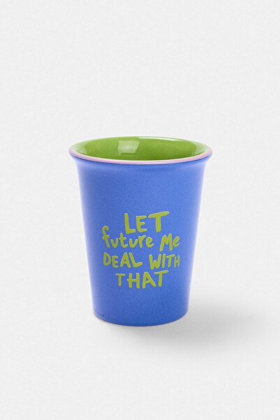 TRENDYOLMİLLA HOME Einzelne Slogan-Tasse aus Keramik 11 cm - 355 ml TPHSS26UP...