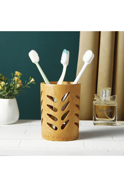 Choice 1Pcs Leaf style Bamboo toothbrush holder bamboo toothbrush accessories...