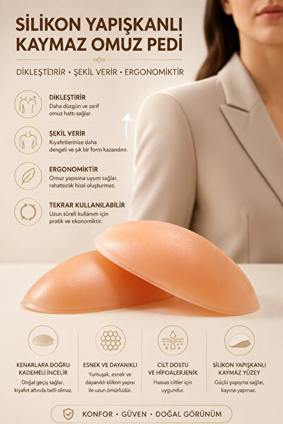 Atelier Tuberose Silikon Omuz Pedi Yapışkanlı – Omuz Vatkası, Omuz Genişletic...
