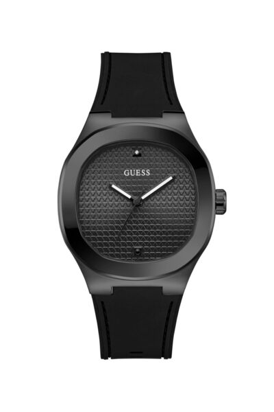 Guess Mens Black/Gunmetal/Grey Square Analog Watch