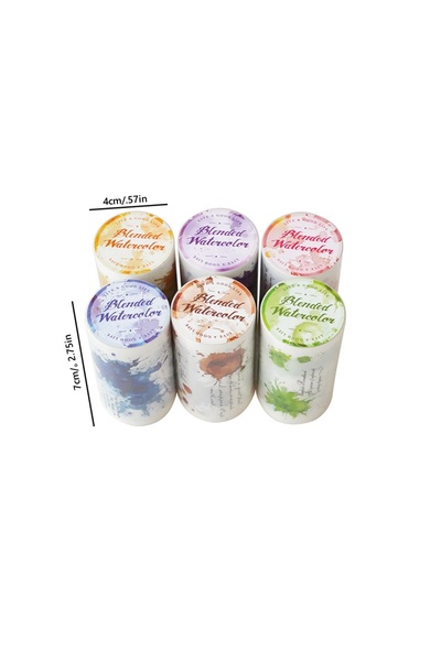 Choice WHITE 6-roll pack - 7cm×200cm watercolor English gradient theme washi ...