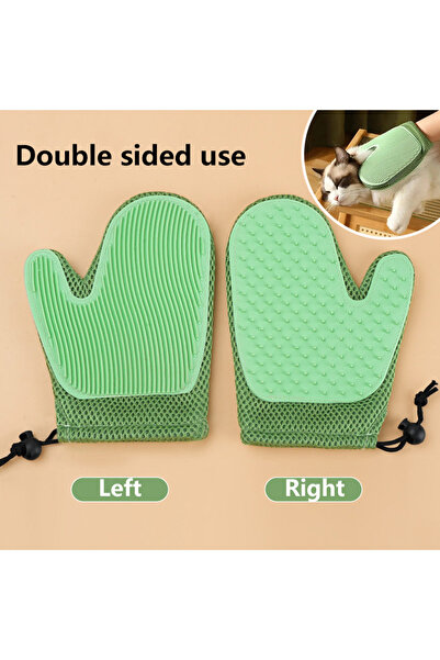 Choice Light green Pet Grooming Glove Efficient Cat Dog Hair Remover Gentle M...