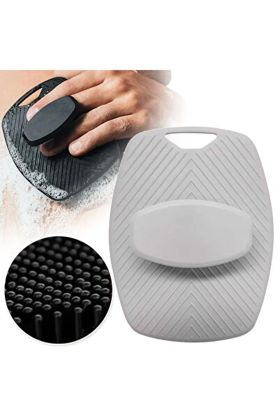 choice2 grey New Soft Silicone Exfoliating Brush Rub Back Brush Body Cleansin...