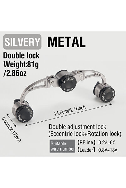 Choice silver 1PC Foldable Knotter Metal Fishing Line GT/FG/PR Knot Device Ti...