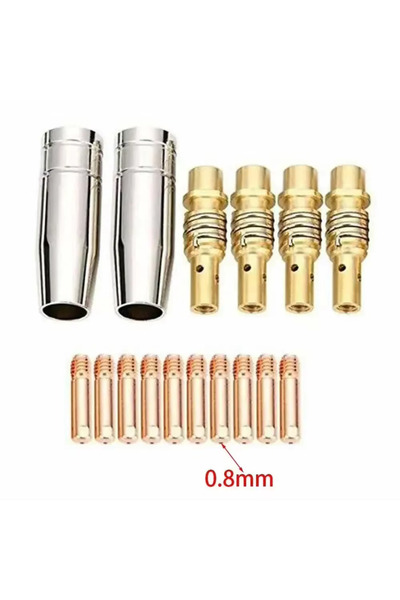 Choice 16pcs 0.8MM MB15 15AK MIG Welding Contact Tip 0.6mm 0.8mm 0.9mm 1.0mm ...