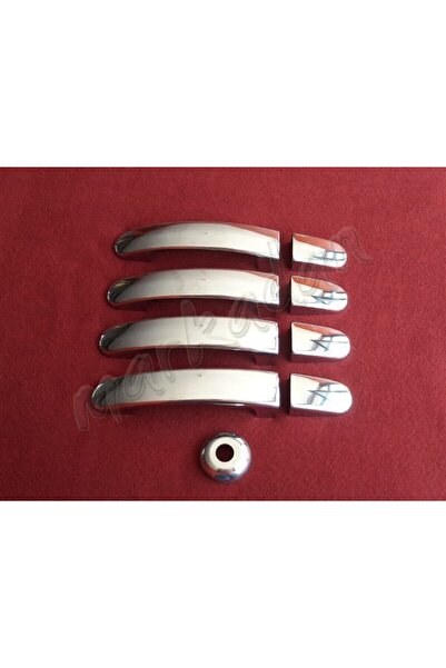 DB Chrome Ford Tourneo Custom Kapı Kolu Nikelajı 2012-2023 4 Kapı 9 Parça P.Ç...