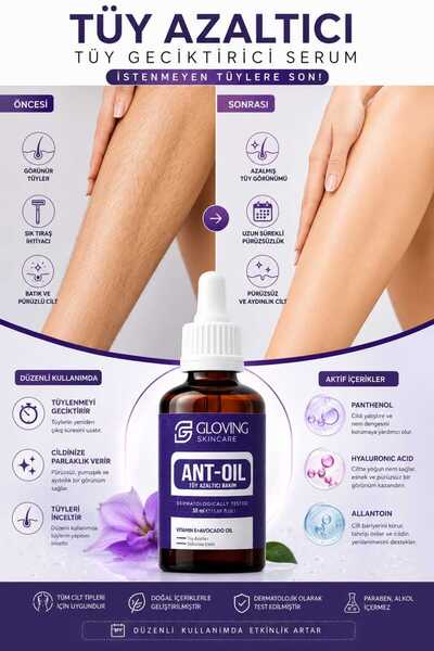 Glowingskıncare Ant Egg Oil Hair Reducing and Hair Serum 30ml
