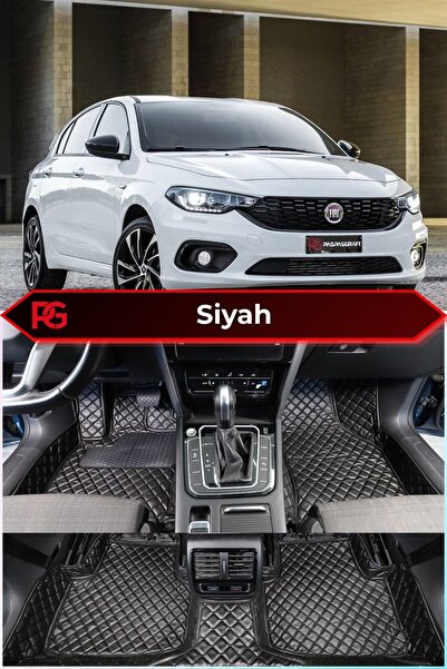 PASPASGRAFT FIAT EGEA 2024-2026 Siyaha Siyah Dikiş 8D Premium Tam Kaplama Kay...