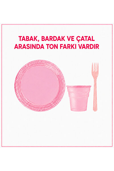 Parti Station Plastik Tabak Bardak Çatal Seti Gold Gümüş Kırmızı Siyah Sarı Y...