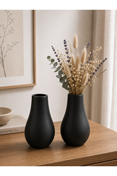 Lapida Home Decor Set de 2 vaze decorative moderne, de dimensiuni mini, elega...