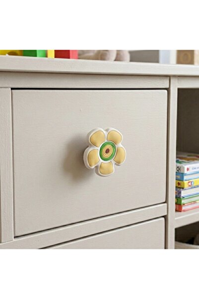 EYM Children's Room Furniture Handle Cabinet Knob Daisy No:35