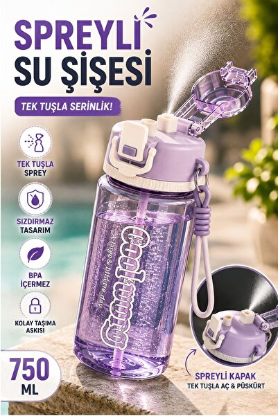 Kitchen Beauty Ferahlatıcı Sprey Püskürtmeli Suluk & Matara, Taşıma Saplı Spo...