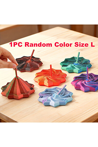 Choice Random Color-L 1Pc Random Color 3D-Printed Star Fidget Spinner - 2-Siz...
