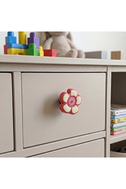 EYM Children's Room Furniture Handle Cabinet Knob Daisy No:39