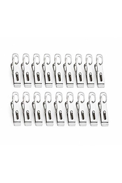 LEOXOL Metal Clothes Clips | 20 Pcs Stainless Steel Style Laundry Pegs | Stro...