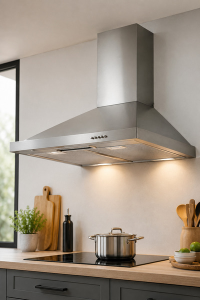 KUMTEL Inox Range Hood Cover With Single Lamp, DP6-X, Top Quality, Durable De...