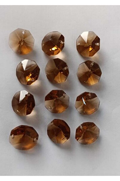 yıldırımavize 15 Adet Çift Delikli Octagon 18 Mm Kristal Cam Avize Taşı - Okt...