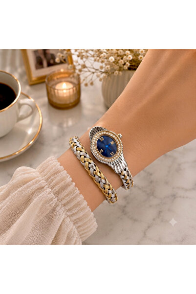 SKMİ Polo White Snake Model, Wrapped Watch, Women's Wristwatch