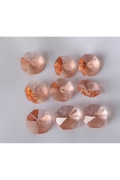 yıldırımavize 5 Adet Çift Delikli Octagon 22 Mm Kristal Cam Avize Taşı - Okta...