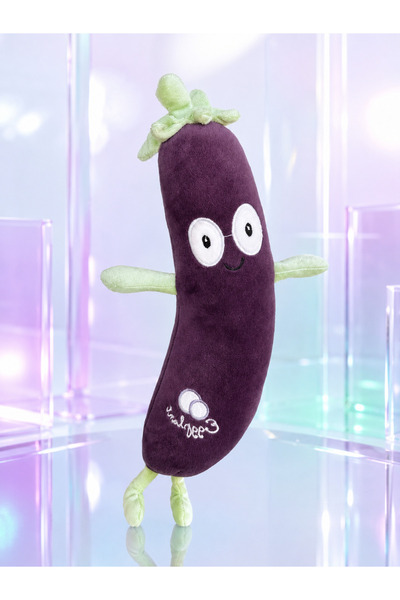 farddad Patlıcan Peluş Yastık 40cm, Yumuşak Peluş Oyuncak, Sevimli Tasarım, H...